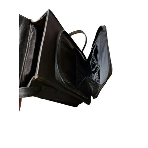 Rosetti Leather Black Crossbody Purse Handbag With Checkbook Cover - Picture 4 of 11